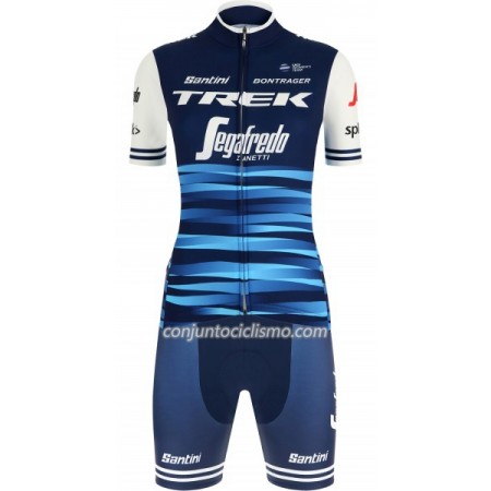 Conjunto Maillot + Culotte Corto 2019 Trek-Segafredo Mujer N003